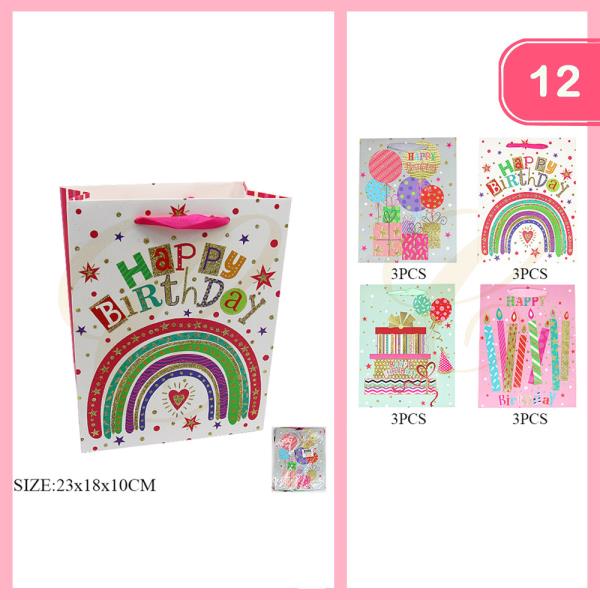 HHAPPY BIRTHDAY GIFT BAG (12 UNITS)