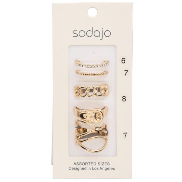 SODAJO METAL ASSORTED RING SET