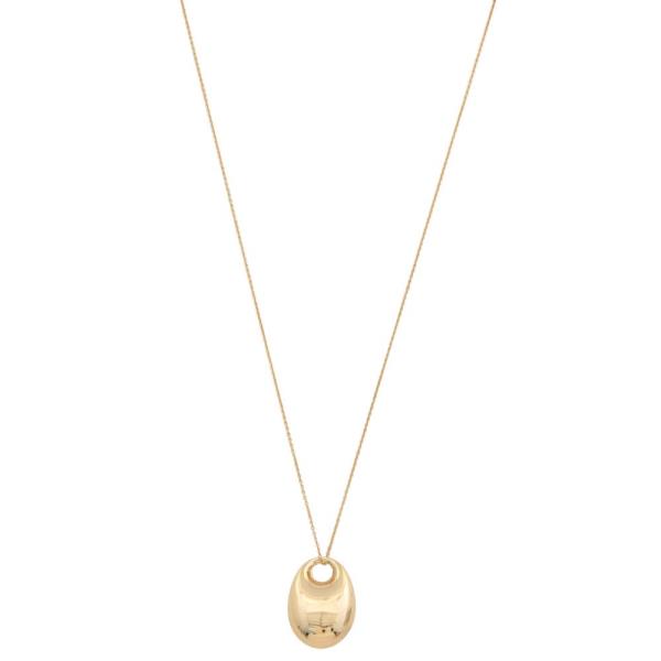 SODAJO OVAL PENDANT GOLD DIPPED NECKLACE