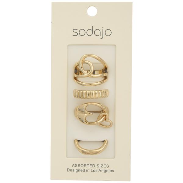 SODAJO ASSORTED METAL DESIGN RING SET