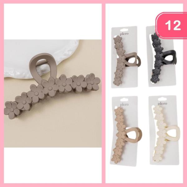 FLORAL HAIR CLAW CLIP (12 UNITS)