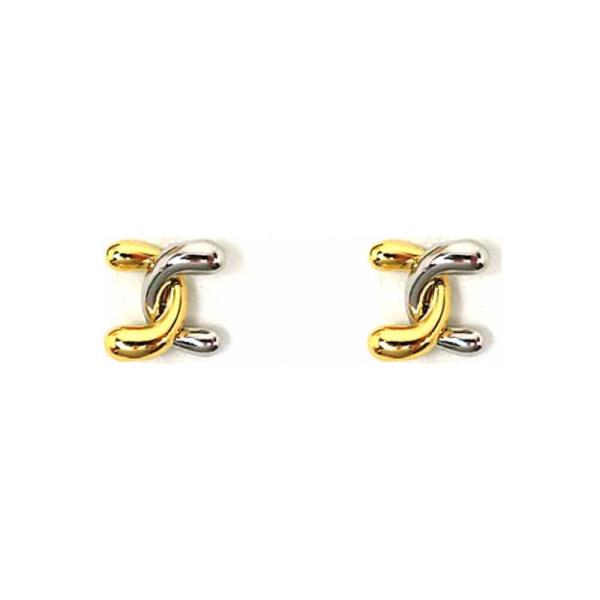 DOUBLE C LINK STUD EARRING