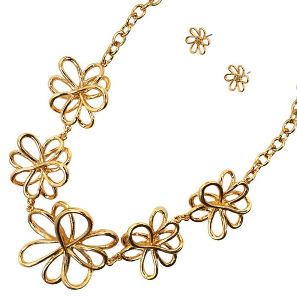 FLOWER METAL NECKLACE