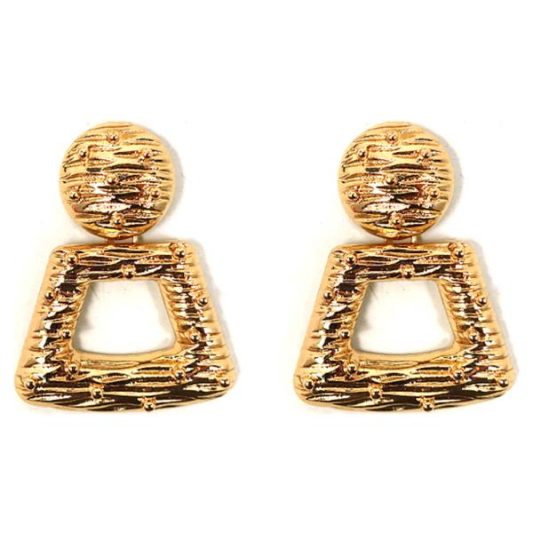 METAL GEOMETRIC DANGLE EARRING