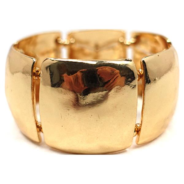 WIDE METAL STRETCH BRACELET