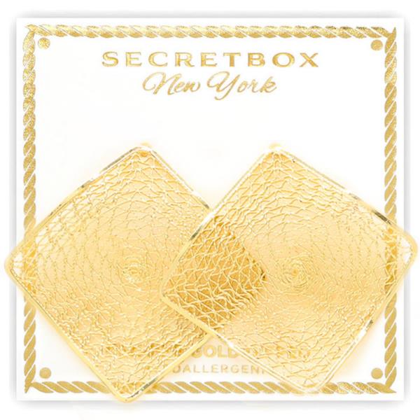 SECRET BOX  GOLD DIPPED EARRING