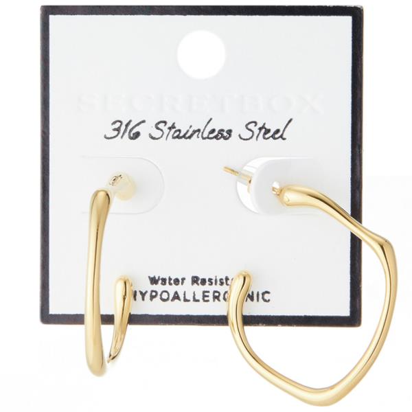 SECRET BOX STAINLESS STEEL ORGANIC SQUARE HOOP