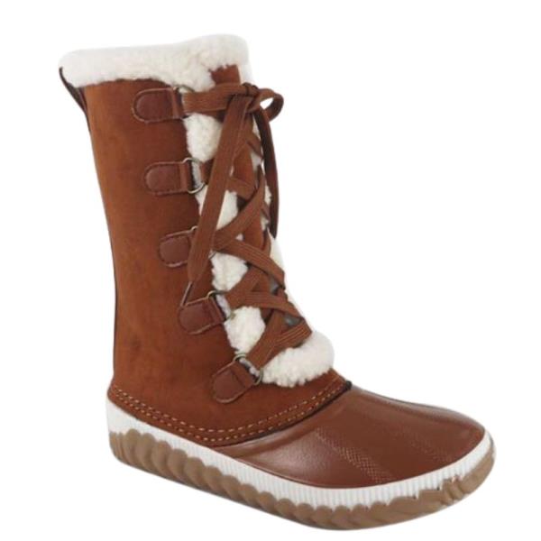 COZY FURRY HIGH MULTI LACED BOOTS 1 PAIR