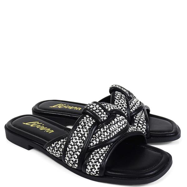 MIXED MATERAL TWISTED BAND SLIDE 1 PAIR