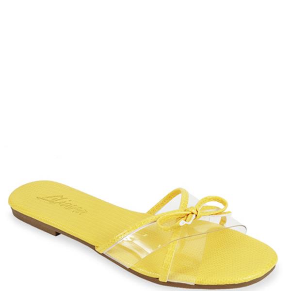 KNOT CLEAR CROSSED STRAP SLIPPER 1 PAIRS