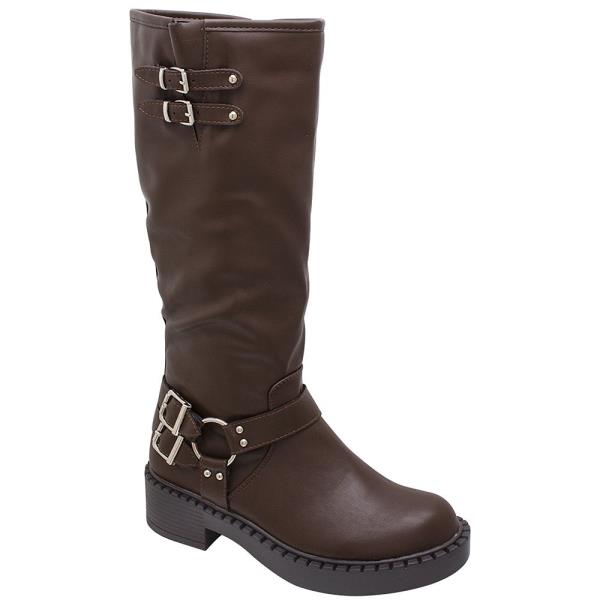 BUCKLED KNEE HIGH RIDER BOOTS 1 PAIRS