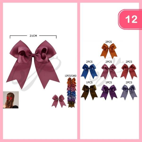 RIBBON HAIR BOW (12 UNITS)