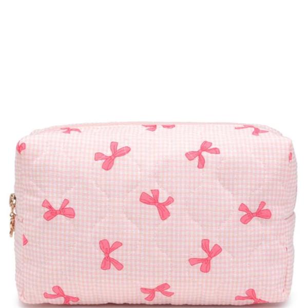 BOW AND TELL COSMETIC POUCH BAG