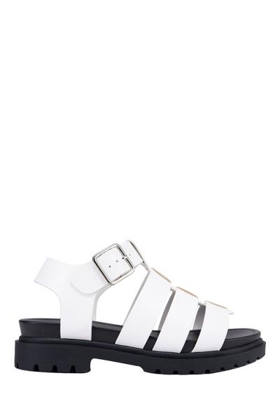 CHIC STRAP BUCKLE SANDALS 1 PAIR