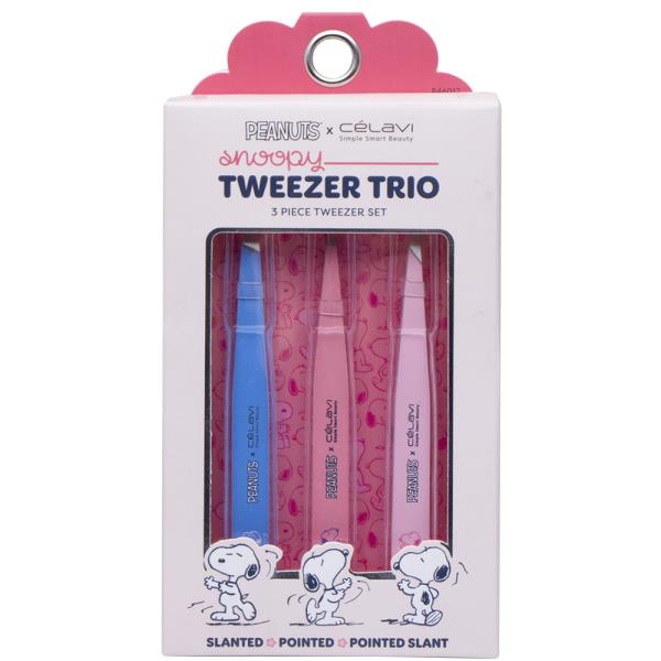 CELAVI X PEANUTS SNOOPY TWEEZER TRIO
