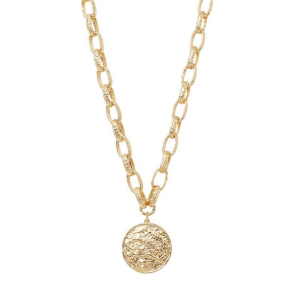 COIN PENDANT OVAL CHAIN NECKLACE