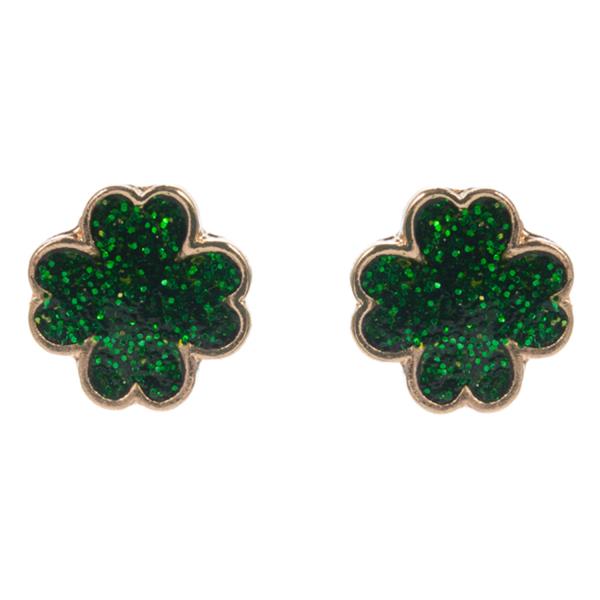 CLOVER SHAPED ENAMEL EARRING