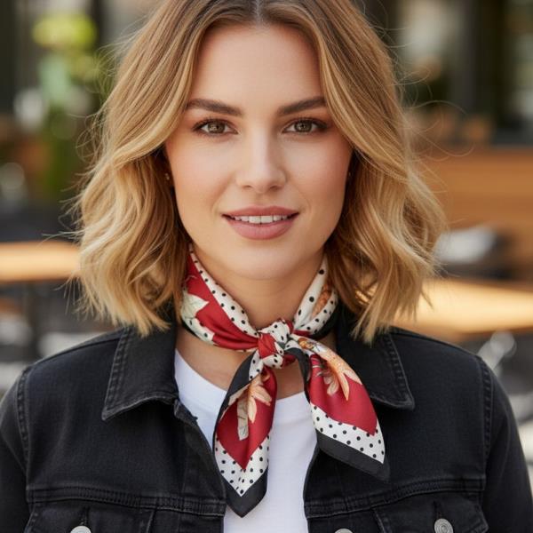 DOTTED DAISY PRINT BANDANA