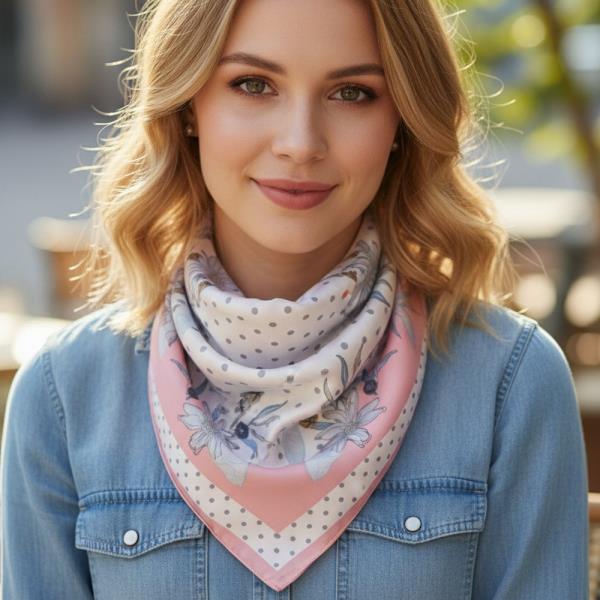 DOTTED DAISY PRINT BANDANA