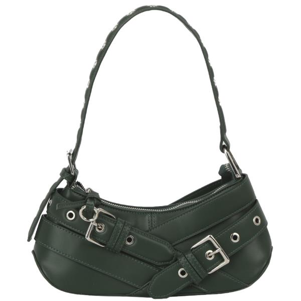 BUCKLE STRAP DESIGN SHOULDER BAG