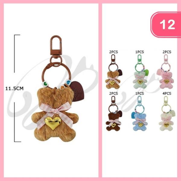 CUTE TEDDY BEAR KEYCHAIN (12 UNITS)