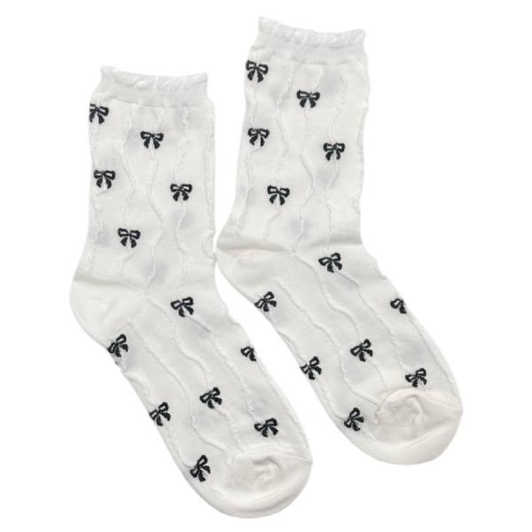 BOW PATTERN CREW SOCKS