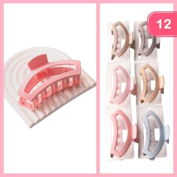 ARCHED HAIR CLAW CLIP (12 UNITS)