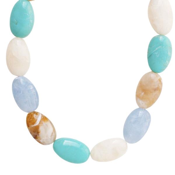 OVAL BEAD NECKLACE