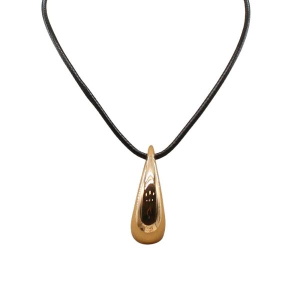 POLISHED TEARDROP CORD NECKLACE