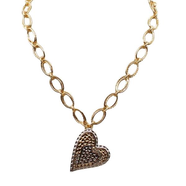 CHAIN HEART PENDANT NECKLACE