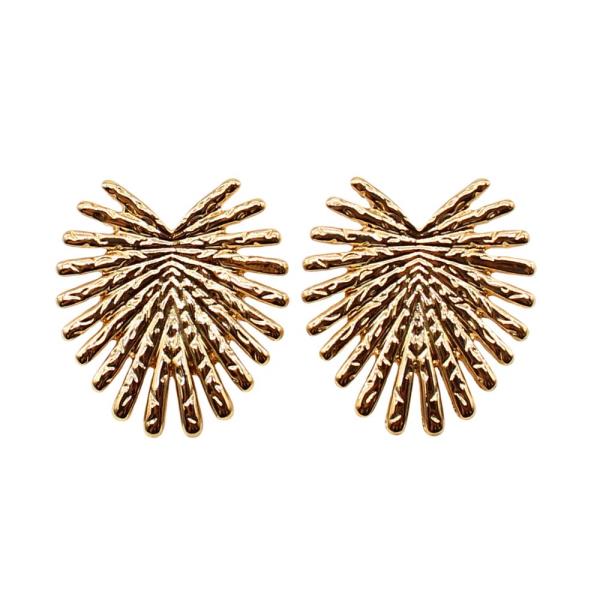 TEXTURED METAL EARRING