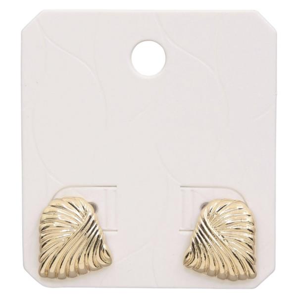 TEXTURED METAL POST EARRING
