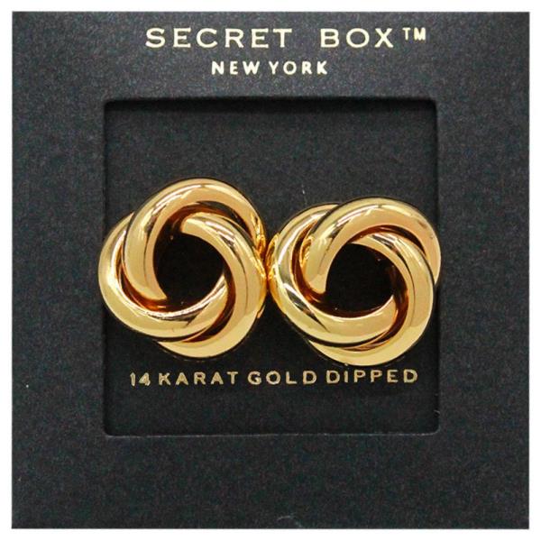 14K GOLD DIPPED KNOT METAL EARRING