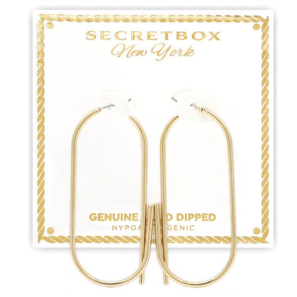 OVAL GOLD DIPPED EARRING