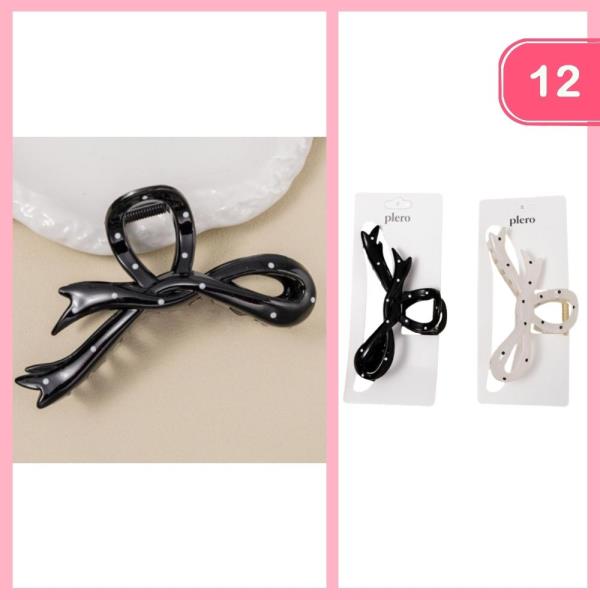 POLKA DOT HAIR CLAW CLIP (12 UNITS)