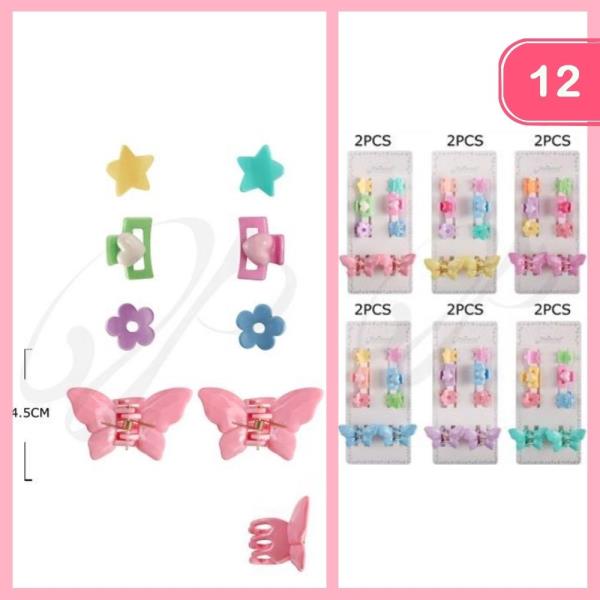 MINI HAIR CLAW CLIPS (12 UNITS)