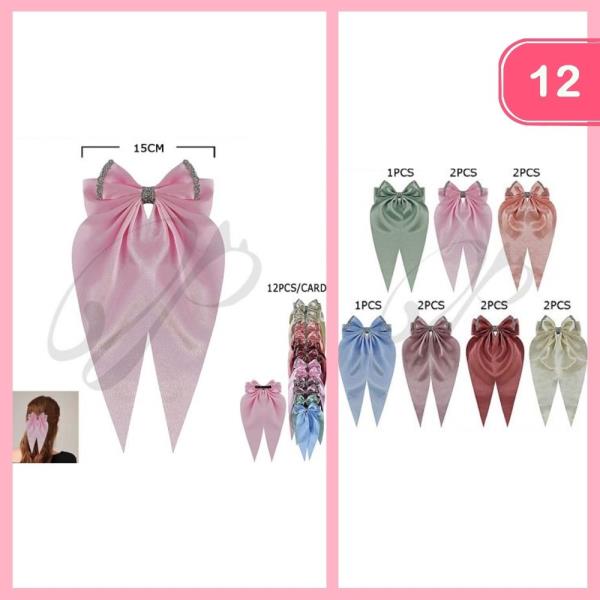 LONG TAIL HAIR BOW (12 UNITS)