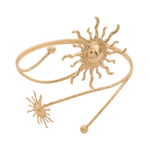 SDJ DOUBLE SUN METAL ARM CUFF BRACELET