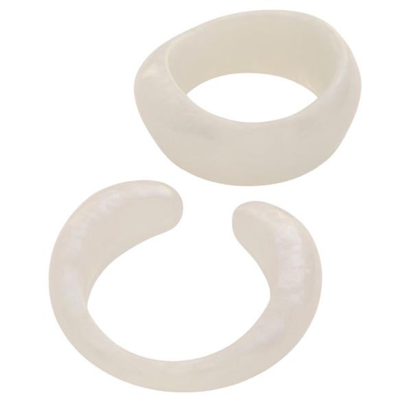 SDJ ACETATE METAL CUFF BANGLE BRACELET SET