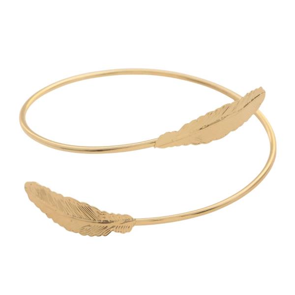 SDJ DOUBLE LEAF METAL ARM CUFF BRACELET