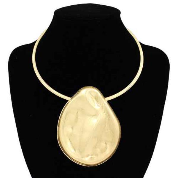 TEARDROP METAL COLLAR STATEMENT NECKLACE