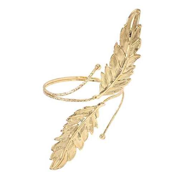 METAL LEAF ARM CUFF BRACELET
