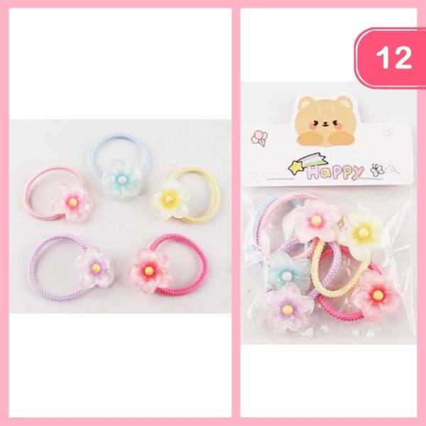FLOWER HIAR TIES (12 UNITS)