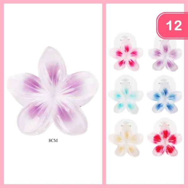 FLOWER HAIR CLAW CLIP (12 UNITS)