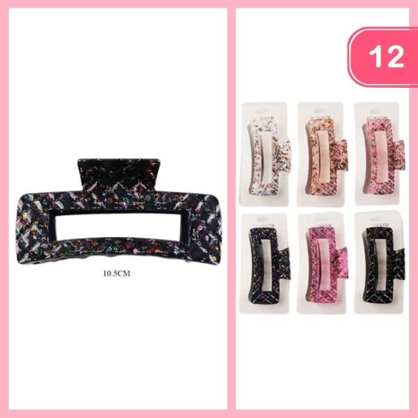 TEXTURED HAIR CLAW CLIP (12 UNITS)
