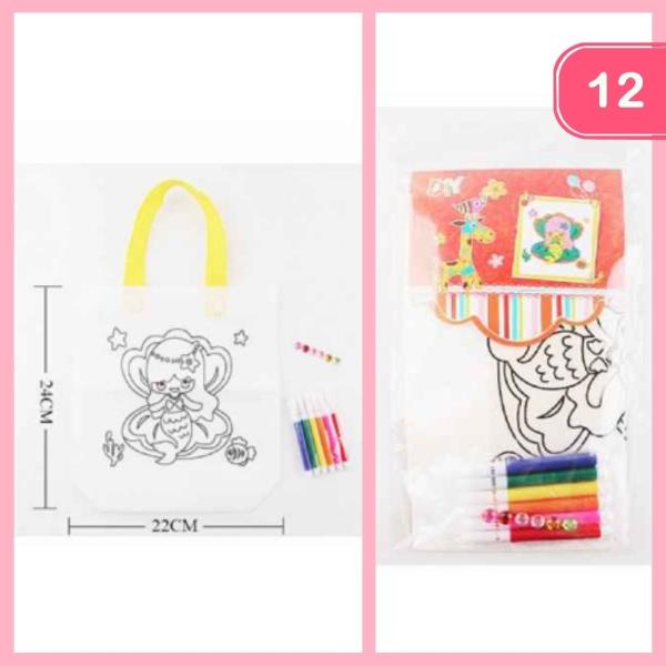 MERMAID DIY COLORING BAG CRAFT FOR KIDS (12 UNITS)