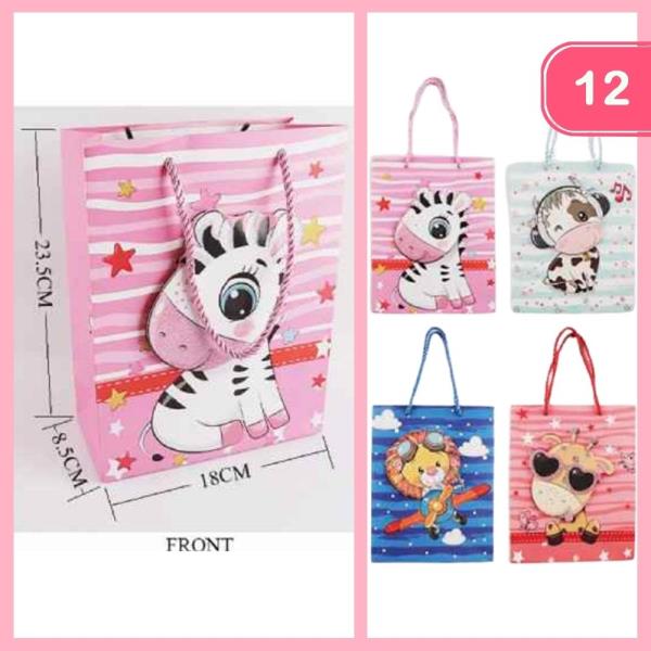 CUTE ANIMAL GIFT BAG (12 UNITS)