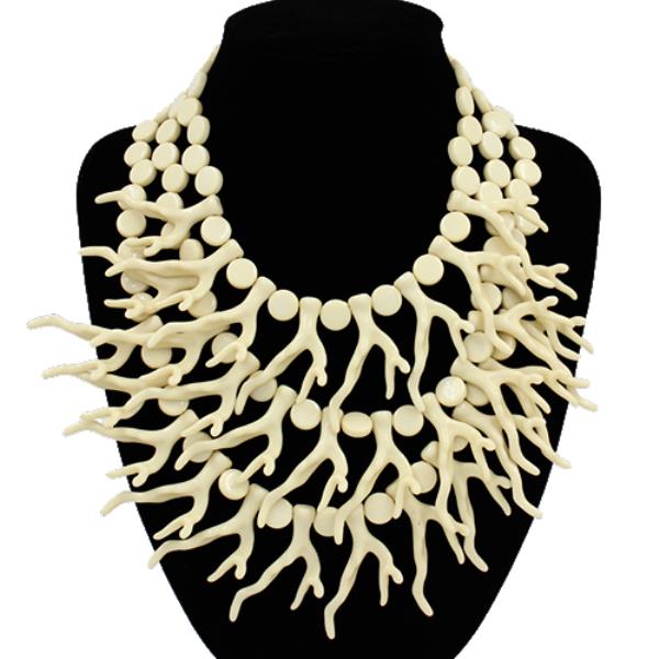 CORAL BEADED NECKLACE