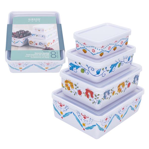 GIBSON HOME ANAYA MELAMINE NESTING FOOD CONTAINER SET