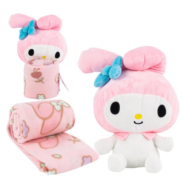 HELLO KITTY & FRIENDS MY MELODY HUGGER & THROW SET - 2PCS